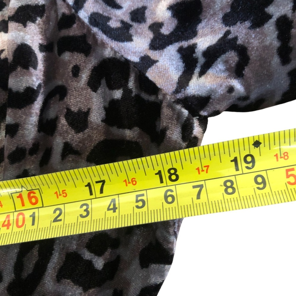 JOHNNY WAS Deep V-Neck Elegant Ombre Leopard Silk Velvet‎ Wrap Midi Dress M $330 - Picture 16 of 16
